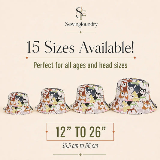 Reversible Bucket Hat Sewing Pattern