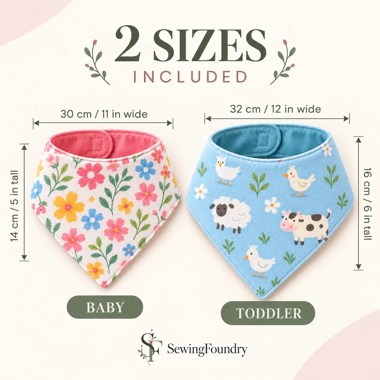 Bandana Baby Bib Sewing Pattern