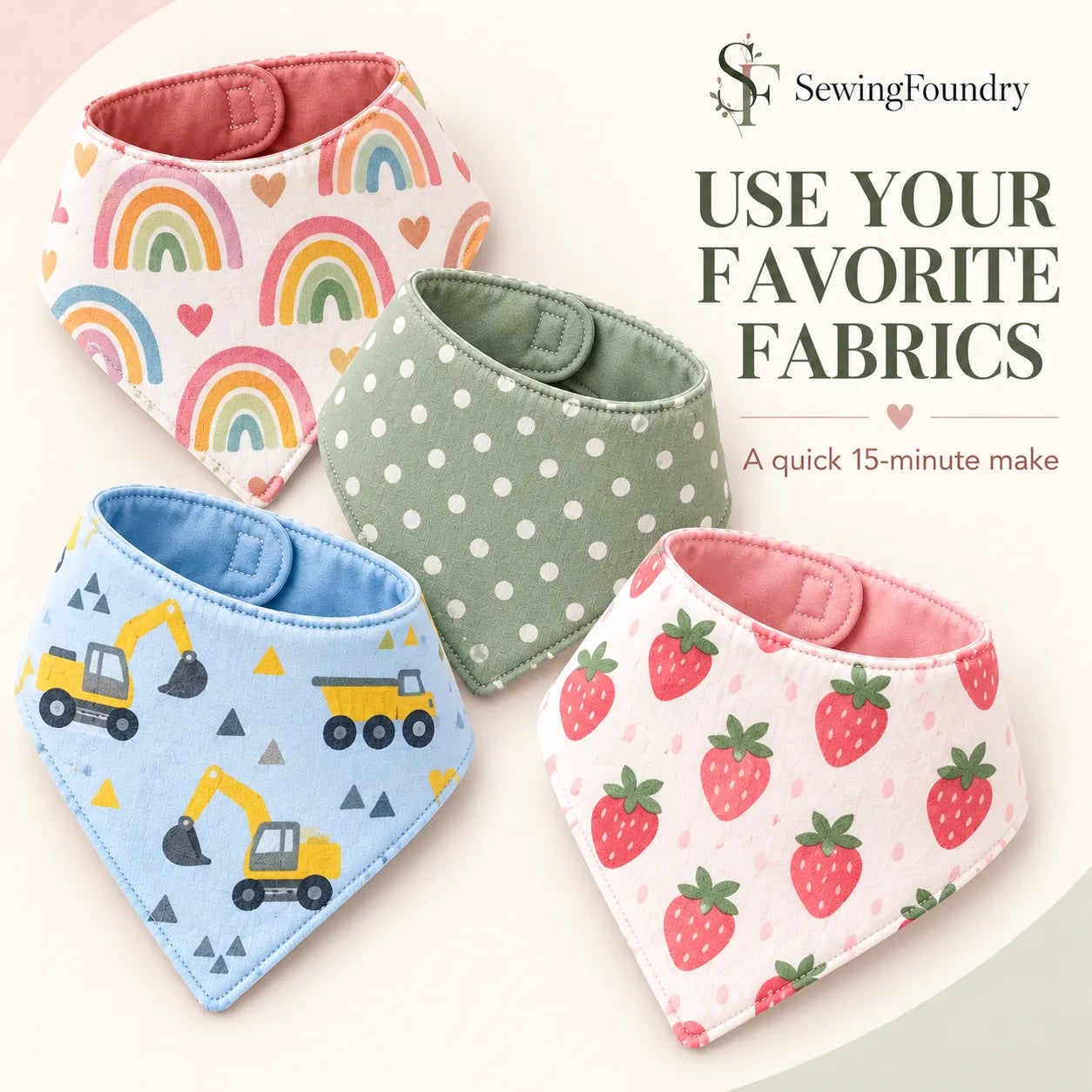 Bandana Baby Bib Sewing Pattern