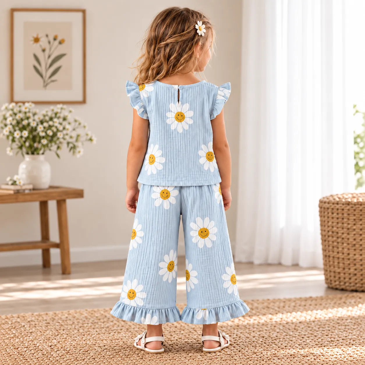 Daisy Ruffle Top & Pants Set Sewing Pattern