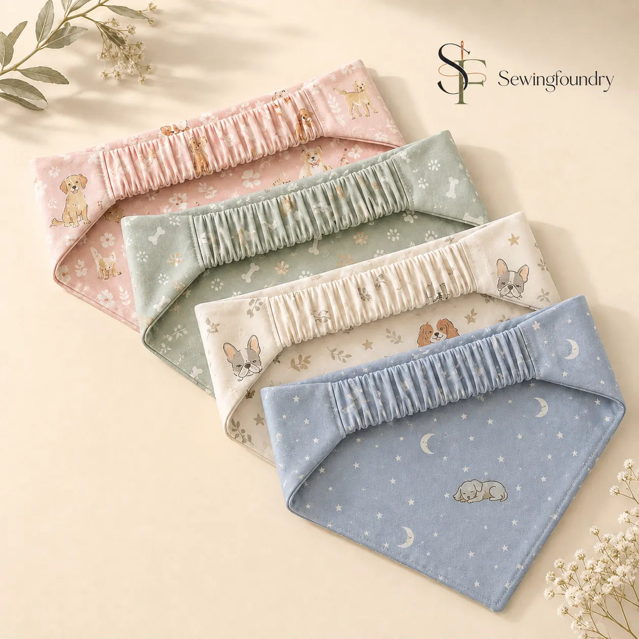 Dog Scrunchie Bandana Sewing Pattern