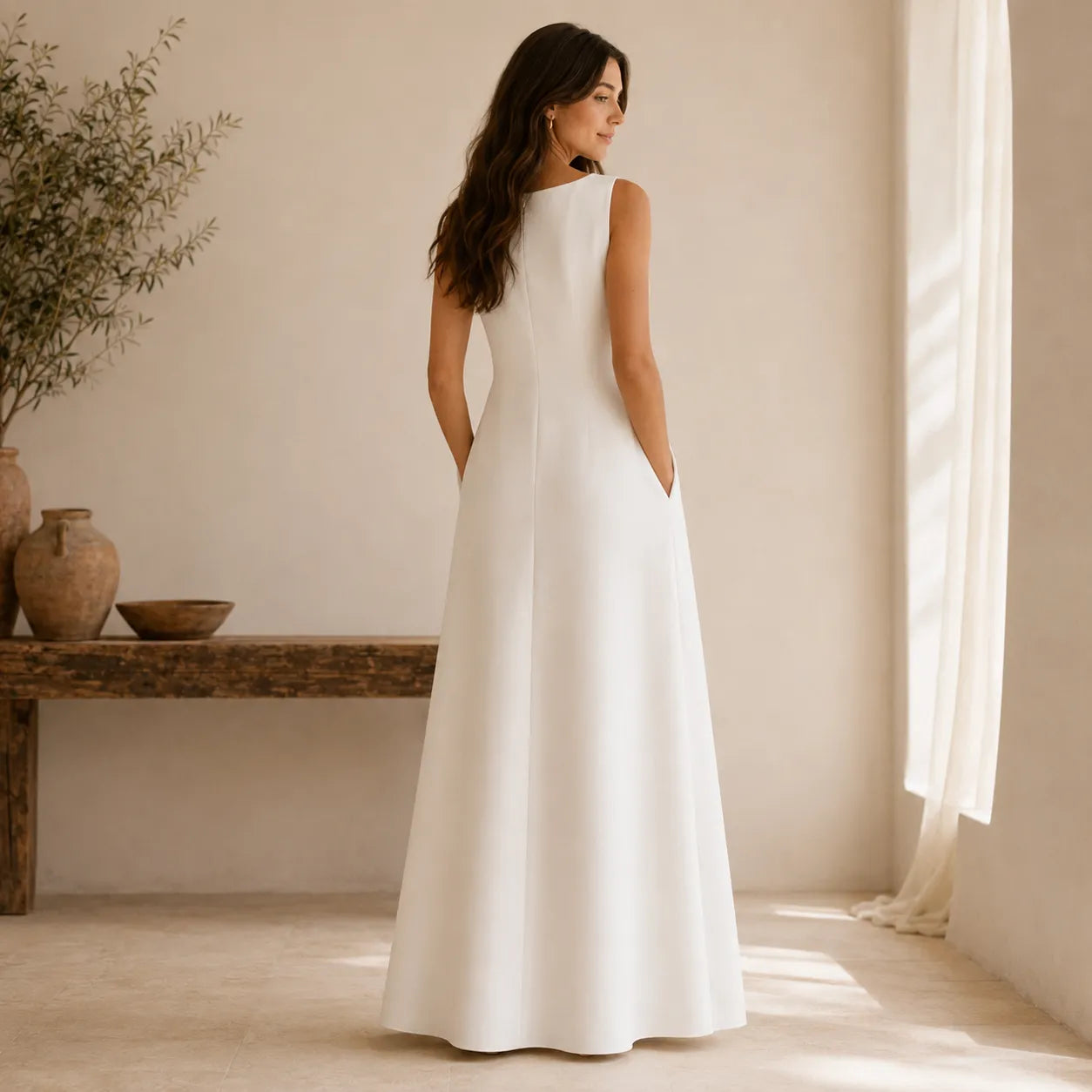 Bateau Neck Maxi Dress Sewing Pattern
