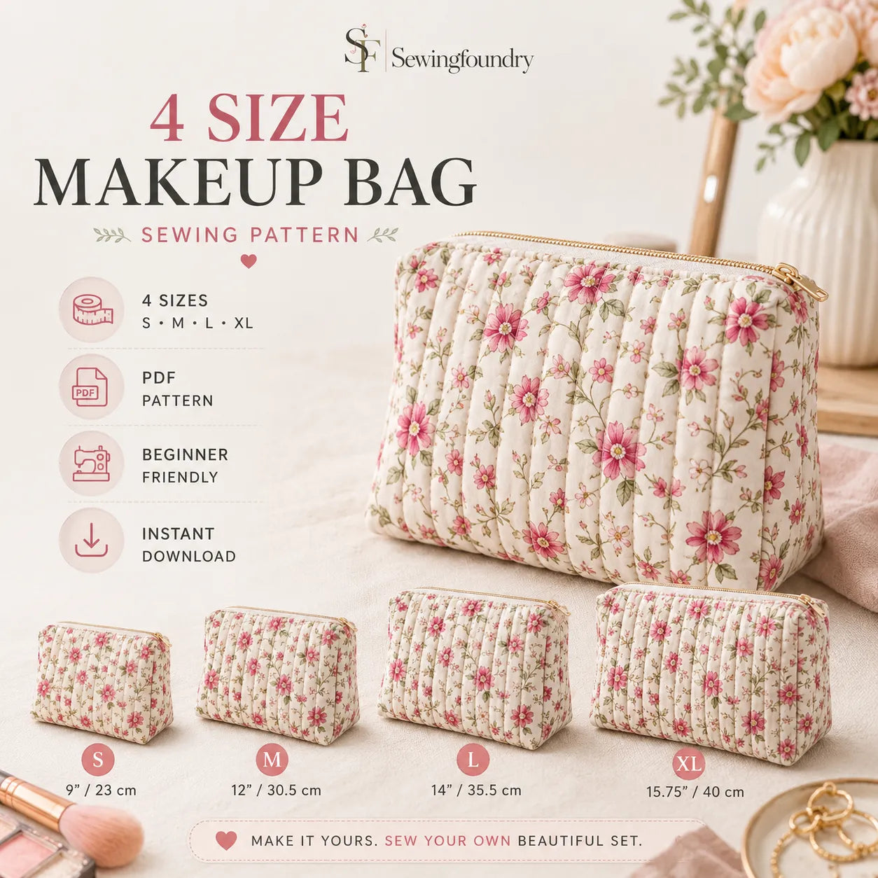 Makeup Bag Sewing Pattern