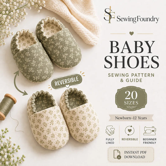 Baby Shoes Sewing Pattern – Newborn to 12 Years