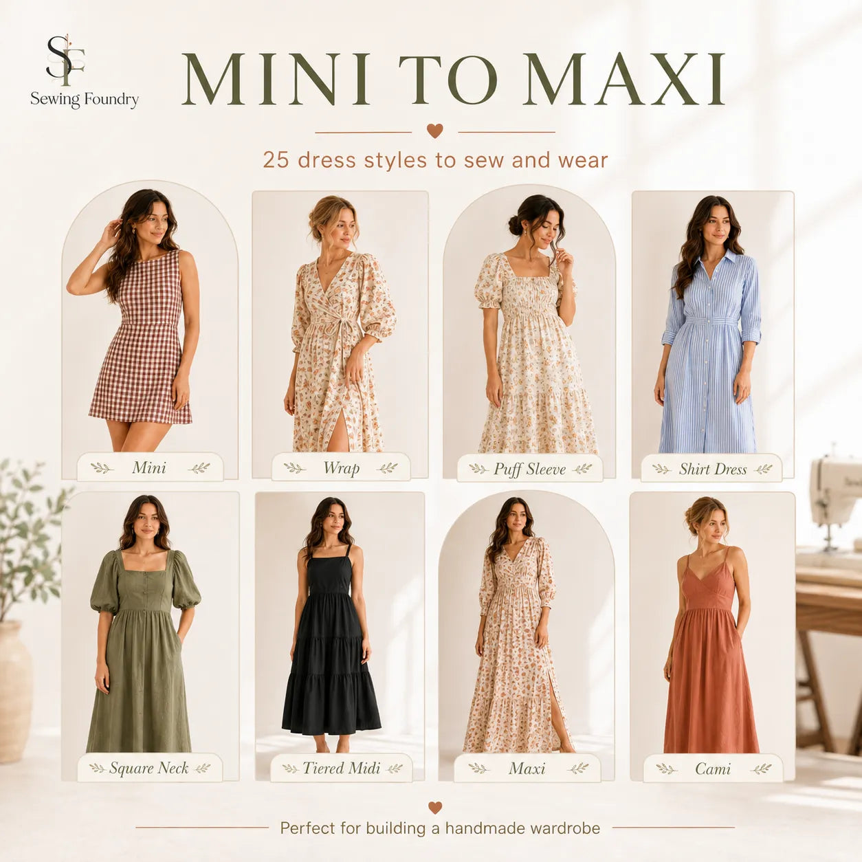 25 Dress Sewing Patterns Bundle